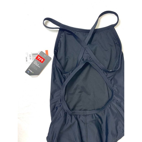 TYR Swimsuit One Piece NEW With Tags Size 34 Medium UPF 50+ Black - Picture 6 of 8